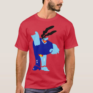 T-shirt Meanie bleue minimale