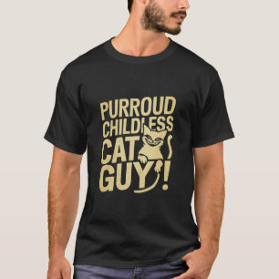 T-shirt Mec Propriétaire de Chat Sans Enfant Purroud qui V