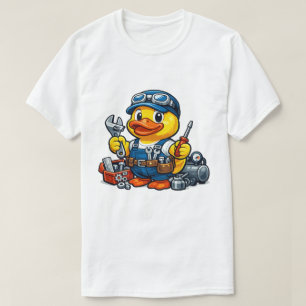 T-shirt Mécanicien Canard en Caoutchouc