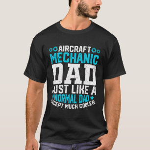 T-shirt Mécanicien de l'aéronef Papa Pères de maintenance