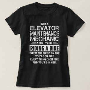 T-shirt Mécanicien d'entretien d'ascenseur