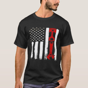 T-shirt Mécanicien diesel Outils drapeau américain patriot