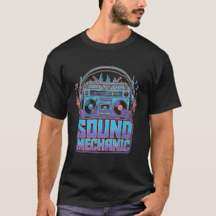 T-shirt Mécanicien du Son Boombox Rétro DJ Musique