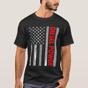 T-shirt Mécanicien Frères Turbo Camion Drapeau États-Unis