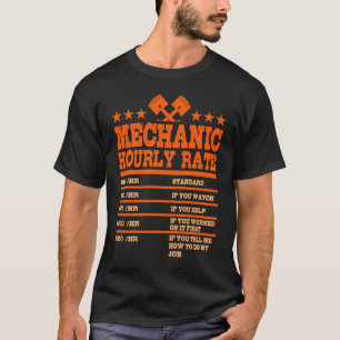 T-shirt Mécanicien Horaire Équipe d'Atelier de Mécanique A