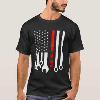 T-shirt Mécanicien Mécanicien Garage American Flag G