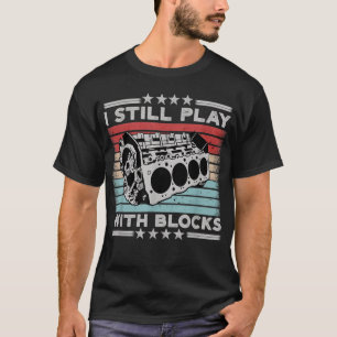 T-shirt Mécanicien moteur de voiture de mâle drôle je joue