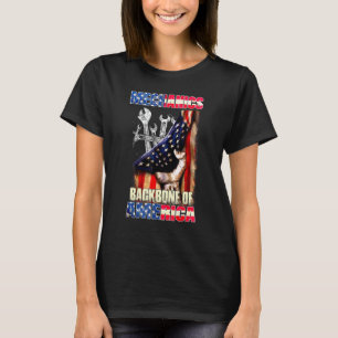 T-shirt Mécaniciens l'épine dorsale de l'Amérique Fête des