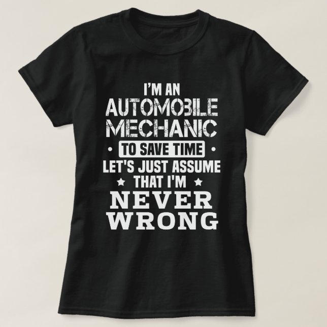 T-shirt Mécanique automobile (Design devant)