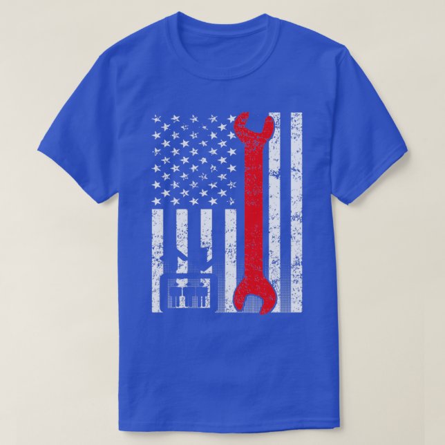 T-shirt Mécanique d'ascenseur américain (Design devant)