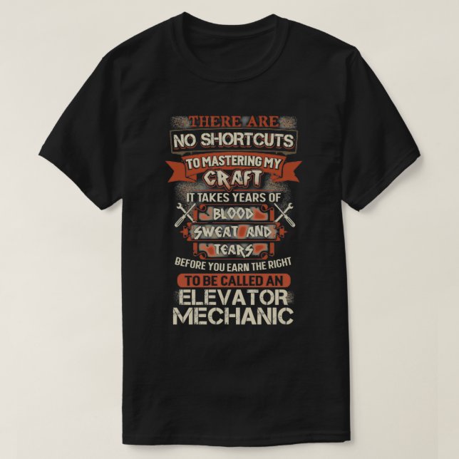 T-shirt Mécanique de l'ascenseur 1 (Design devant)