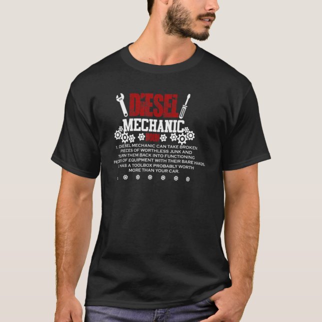 T-shirt Mécanique Diesel Définition Funny Auto Mécanique P (Devant)