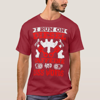 T-shirt Mécanique Je Fonctionne Sur La Caféine Diesel Et C
