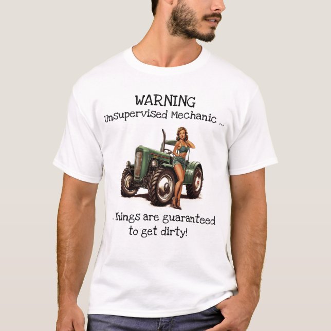 T-shirt mécanique non surveillé pour hommes (Devant)
