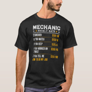 T-shirt Mécanique Travailleur mécanicien à taux horaire