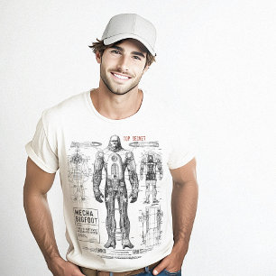 T-shirt Mecha Bigfoot 1958 Top Secret Prototype