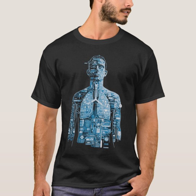 T-shirt Mechanical Anatomy — Breathing System (Devant)