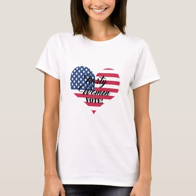 T-shirt MÉCHANT de VOTE de FEMMES (Devant)