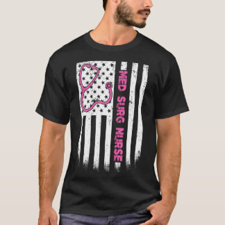 T-shirt Med Surg Nurse American USA Stethoscope Patriotiqu