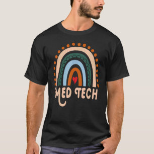 T-shirt Med Tech Arc-en-ciel Appréciation mignonne Travail