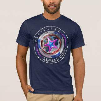 T-shirt Médaillon d'aile/timbre à double face Harris-Walz