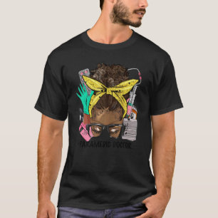 T-shirt MÉDECIN AMBULANCIER Chignon Méssy Cheveux Afro Inf