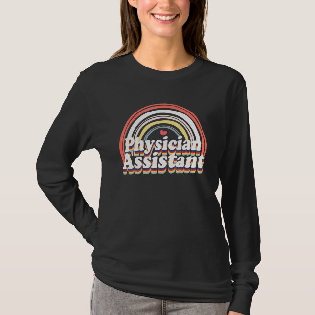 T-shirt Médecin Assistant Futur PA Appréciation arc-en-cie (Devant)