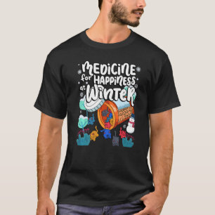 T-shirt Médecine Pour Le Bonheur À Hiver Chat Gummies Mate