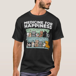 T-shirt Médecine Pour Le Bonheur Bien-Être Mental Positif
