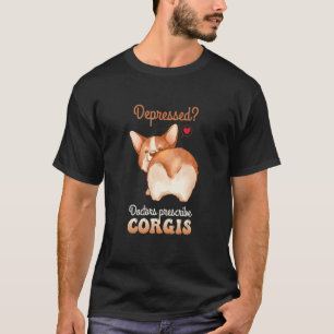 T-shirt Médecins déprimés prescrivent des corgis animal co