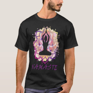 T-shirt Médiation siège lotus fleur de lotus géométrie nam