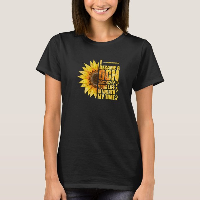T-shirt Medical Became A Cns  Sunflower Oncology Certified (Devant)