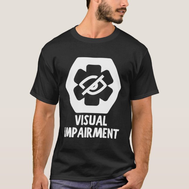 T-shirt Medical VISUAL IMPAIRMENT ALERT (Devant)