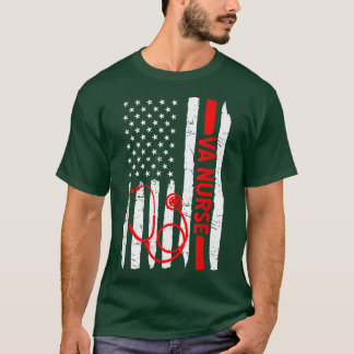 T-shirt Medical Worker American Flag VA Nurse
