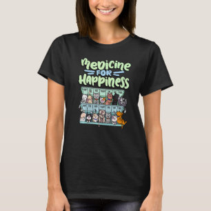 T-shirt médicament pour boite de pilule de bonheur races d