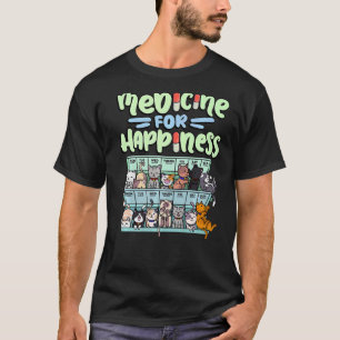 T-shirt médicament pour boite de pilule de bonheur races d
