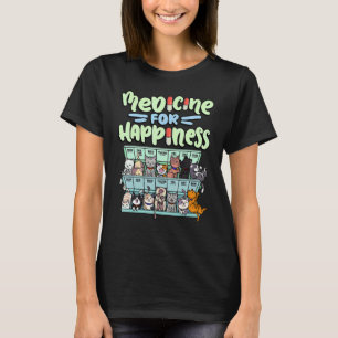 T-shirt médicament pour boite de pilule de bonheur races d
