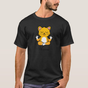 T-shirt Méditation de chat Tournesol Respirer profondément