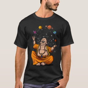 T-shirt Méditation de jonglerie de planètes de l'espace 