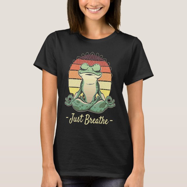 T-shirt Méditation de Yoga de grenouille Pilates animal To (Devant)