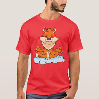 T-shirt Méditation de yoga Fos sur la plaisanterie nuageus