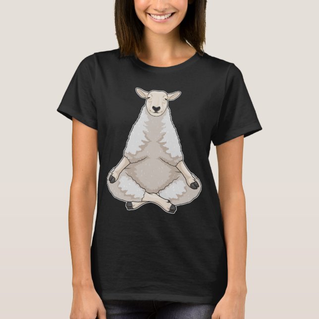 T-shirt Méditation du yoga de mouton (Devant)