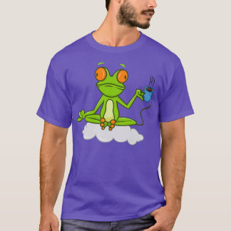 T-shirt Méditation Funny Frog Tea Yoga