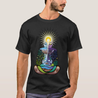 T-shirt Méditation psychédélique Nature-Homme