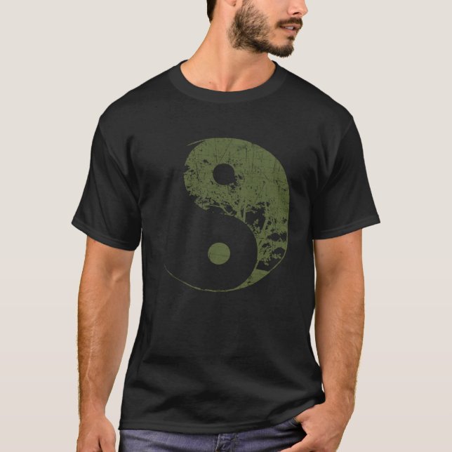 T-shirt Méditation Yin Yang Tree Namaste Positivité (Devant)