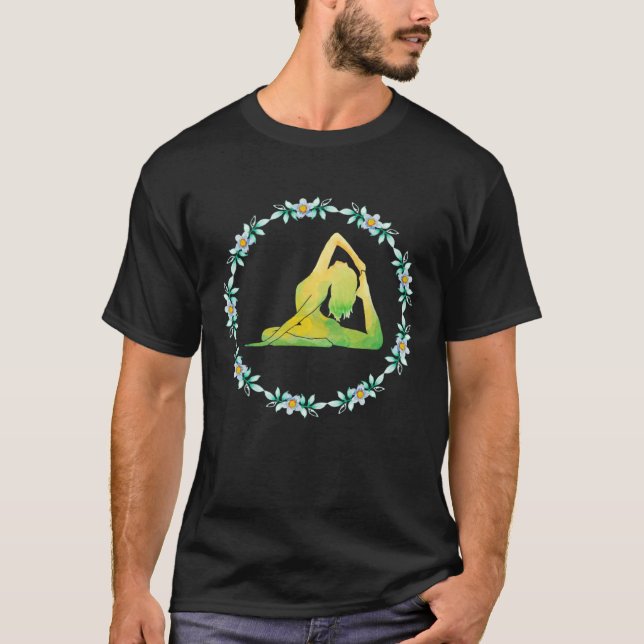 T-shirt Méditation Yoga Chakras Om Zen Namaste Femmes Fill (Devant)
