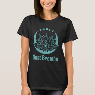 T-shirt Méditation Yoga Lotus Fleur Turquoise Vert Bleu Ju