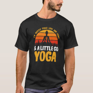 T-shirt Méditation Yoga Rétro Je suis principalement Peace