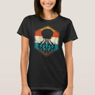 T-shirt Méduse Animale de l'Océan Rétro