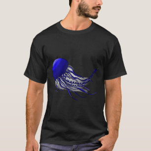 T-shirt méduse bioluminescente, méduse yin yang